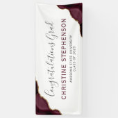 ブルゴーニュ金ゴールド瑪瑙おめでとう卒業 横断幕 (縦)