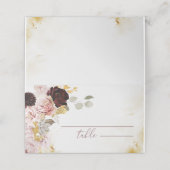 ブルゴーニュ金ゴールド秋の結婚式座席表 プレイスカード (外部開封)