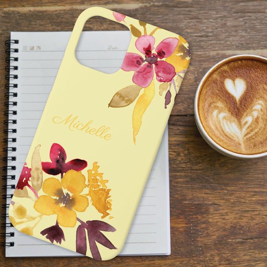 ブルゴーニュ金ゴールド秋開花モノグラム Case-Mate iPhoneケース