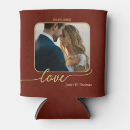 ブルゴーニュ金ゴールド結婚フォトクーラーボックス 缶クーラー