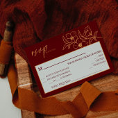 ブルゴーニュ金ゴールド結婚フローラの曲リクエストRSVP 出欠カード