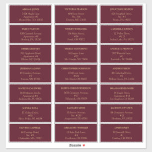 ブルゴーニュ金ゴールド結婚フローラズゲスト住所 シール