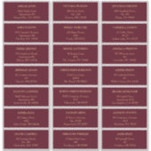 ブルゴーニュ金ゴールド結婚フローラズゲスト住所 シール (正面)