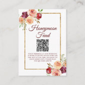 ブルゴーニュ金ゴールド結婚フローラ基金 エンクロージャーカード (正面)