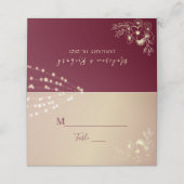 ブルゴーニュ金ゴールド結婚フローラ座席表 プレイスカード (外部開封)