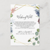 ブルゴーニュ金ゴールド結婚幾何学模様の願い井戸 エンクロージャーカード (正面)