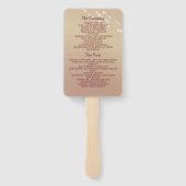 ブルゴーニュ金ゴールド結婚式 プログラムファン ハンドファン (裏面)