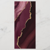 ブルゴーニュ金ゴールド結婚書道のメニュー メニュー (裏面)