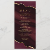 ブルゴーニュ金ゴールド結婚書道のメニュー メニュー (正面)