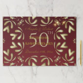 ブルゴーニュ金ゴールド結婚50周年記念ランチョンマット ペーパーパッド (インサイチュ)