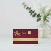 ブルゴーニュ金ゴールド蝶の配置カード プレイスカード (スタンド正面)