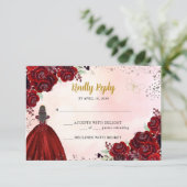 ブルゴーニュ金ゴールド銅フローラプリンセスキンセアニラ 出欠カード (スタンド正面)