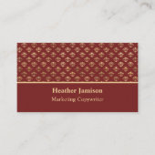 ブルゴーニュ金ゴールド（紋章の）フラ・ダ・リマーケティングコピーライター 名刺 (正面)