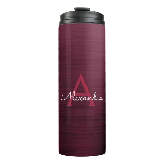 ブルゴーニュ金属箔モノグラム花嫁のお気に入り タンブラー (正面)