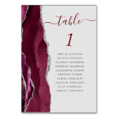 ブルゴーニュ銀アガートライトグレイ結婚ズ テーブルナンバー (正面)