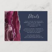 ブルゴーニュ銀アゲテ海軍ブルー結婚ズ詳細 エンクロージャーカード (正面)