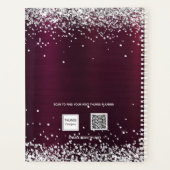 ブルゴーニュ銀グリッター名2026 プランナー手帳 (裏面)