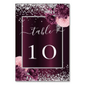 ブルゴーニュ銀結婚の花 テーブルナンバー (正面)