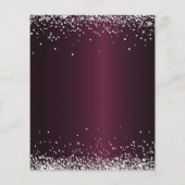 ブルゴーニュ銀花模様予算結婚式招待状 チラシ (裏面)