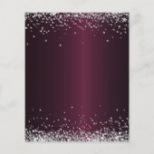 ブルゴーニュ銀花模様予算結婚式招待状 チラシ (裏面)