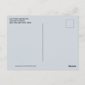 ブルゴーニュ開花フローラプリプリント差出人住所 ポストカード (裏面)