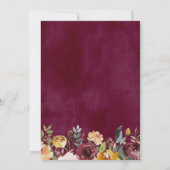 ブルゴーニュ開花フローラ我々はまだ誓いの更新を行う 招待状 (裏面)