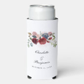 ブルゴーニュ開花素朴フローラ結婚披露宴 スリム缶クーラー (Seltzer正面)