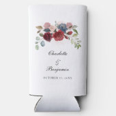 ブルゴーニュ開花素朴フローラ結婚披露宴 スリム缶クーラー (裏面)