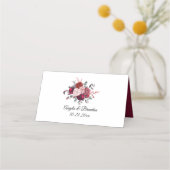 ブルゴーニュ開花結婚フローラの招待状 プレイスカード (裏面)