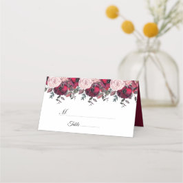 ブルゴーニュ開花結婚フローラの招待状 プレイスカード