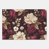 ブルゴーニュ開花花 ラッピングペーパーシート (正面2)