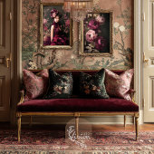 ブルゴーニュ開花、ダークムーディーズ、牡丹フローラ 薄葉紙