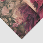 ブルゴーニュ開花、ビクトリアンゴシック、ムーディーズ花模様 薄葉紙 (詳細)