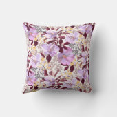 ブルゴーニュ離れーズ紫花の模様 クッション (裏面)