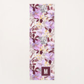 ブルゴーニュ離れーズ紫花の模様 | モノグラム ヨガマット (正面)