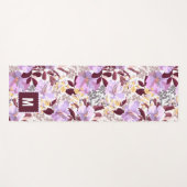 ブルゴーニュ離れーズ紫花の模様 | モノグラム ヨガマット (正面(横))