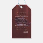 ブルゴーニュ離れー素朴ヴィンテージウェディングギフトラベル ギフトタグ (裏面)