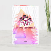 ブルゴーニュ雪だるまと水玉模様 シーズンカード (裏面)