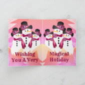 ブルゴーニュ雪だるまと水玉模様 シーズンカード (内部)