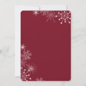 ブルゴーニュ雪とスパークル結婚ズ 招待状 (裏面)