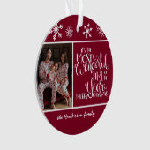 ブルゴーニュ雪の結晶の素晴らしい季節 オーナメント (正面)