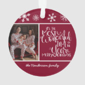 ブルゴーニュ雪の結晶の素晴らしい季節 オーナメント (裏面)