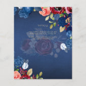 ブルゴーニュ青い花カソリックNuptialMass 結婚's (裏面)