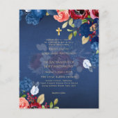 ブルゴーニュ青い花カソリックNuptialMass 結婚's (正面)