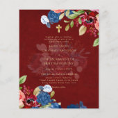 ブルゴーニュ青い花カソリックNuptialMass 結婚's (正面)