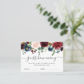 ブルゴーニュ青ピンクフローラ数を推測するゲームカード 名刺 (スタンド正面)