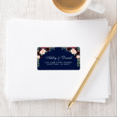 ブルゴーニュ青フローラ水結婚色のアドレス ラベル (インサイチュ)