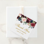 ブルゴーニュ青フローラ結婚の金ゴールドありがとう フェイバータグ (インサイチュ)