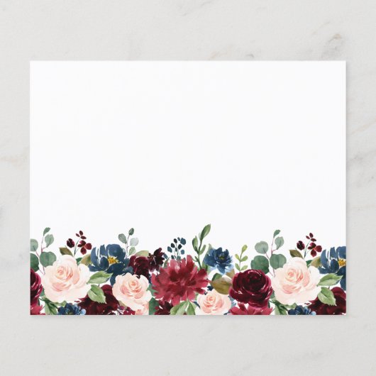 ブルゴーニュ青赤面結婚の詳細エンクロージャカード (裏面)