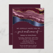 ブルゴーニュ青金ゴールド縁ど波QRコード (正面/裏面)